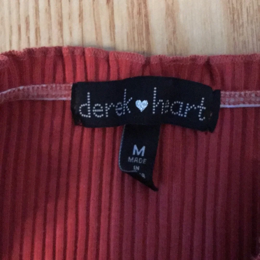 B6 New Derek Hart Ribbed Tank Dress Very Stretchy Burnt Burgundy Size Medium